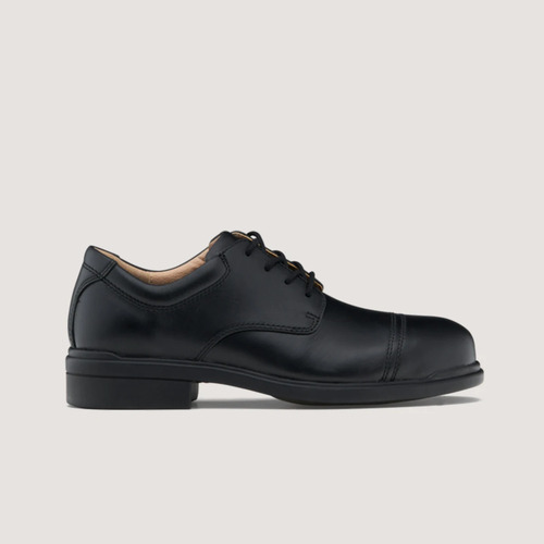 WORKWEAR, SAFETY & CORPORATE CLOTHING SPECIALISTS - 785 - Classic black leather lace up dress safety shoe