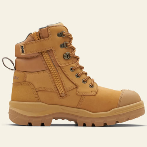 WORKWEAR, SAFETY & CORPORATE CLOTHING SPECIALISTS - 8060 - RotoFlex Wheat water-resistant nubuck 150mm zip sided safety boot
