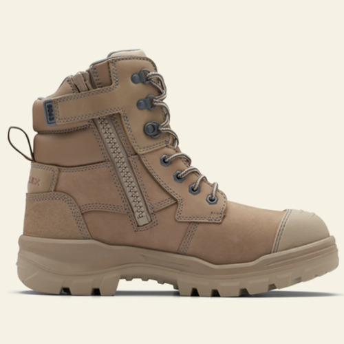 WORKWEAR, SAFETY & CORPORATE CLOTHING SPECIALISTS - 8063 - RotoFlex Stone water-resistant nubuck 150mm zip sided safety boot