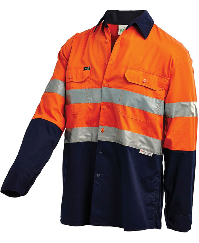 HiVis 2 Tone Regular Weight Taped Shirt Workit Workwear