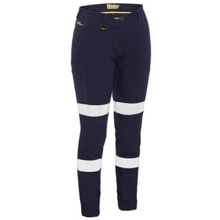 WORKWEAR, SAFETY & CORPORATE CLOTHING SPECIALISTS - WOMEN'S TAPED COTTON CARGO CUFFED PANTS