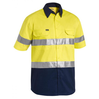 WORKWEAR, SAFETY & CORPORATE CLOTHING SPECIALISTS - 3M TAPED TWO TONE HI VIS COOL LIGHTWEIGHT SHIRT - SHORT SLEEVE