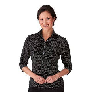 WORKWEAR, SAFETY & CORPORATE CLOTHING SPECIALISTS - City-Stretch Spot 3/4 Shirt - Ladies