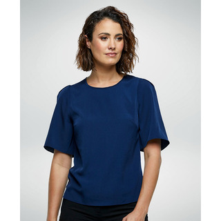 WORKWEAR, SAFETY & CORPORATE CLOTHING SPECIALISTS - Echo - Loose Fit Blouse-Navy-14