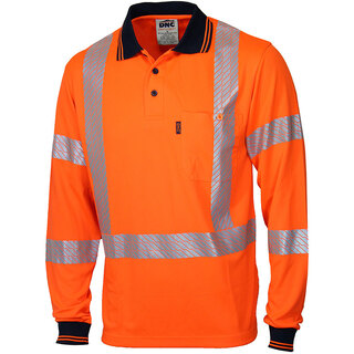 WORKWEAR, SAFETY & CORPORATE CLOTHING SPECIALISTS - HIVIS SEGMENTED TAPE X BACK POLO