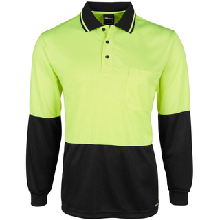 WORKWEAR, SAFETY & CORPORATE CLOTHING SPECIALISTS - JB's HV L/S Jacquard Polo