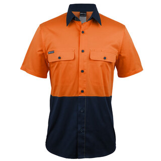 WORKWEAR, SAFETY & CORPORATE CLOTHING SPECIALISTS - JB's HV S/S STRETCH WORK SHIRT