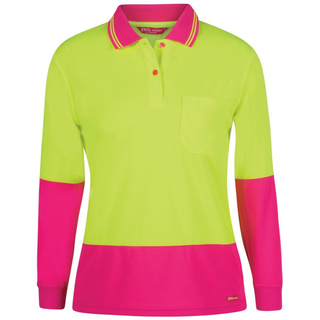 WORKWEAR, SAFETY & CORPORATE CLOTHING SPECIALISTS - JB's LADIES HV L/S COMFORT POLO