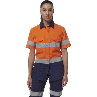 WORKWEAR, SAFETY & CORPORATE CLOTHING SPECIALISTS - WORKCOOL - WOMENS VENTED REFLECTIVE SHORT SLEEVE SHIRT