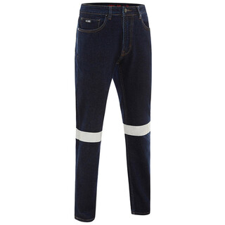 WORKWEAR, SAFETY & CORPORATE CLOTHING SPECIALISTS - JEANS STRAIGHT LEG 12.5OZ DARK DENIM STRETCH 98 COTTON 2 LYCRA