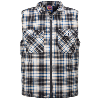 WORKWEAR, SAFETY & CORPORATE CLOTHING SPECIALISTS - Zipper Front Flannelette Vest Quilted