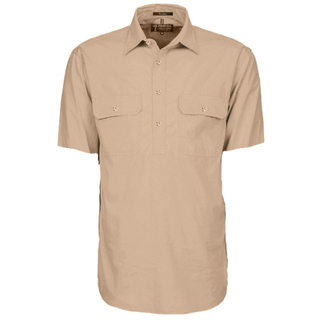 WORKWEAR, SAFETY & CORPORATE CLOTHING SPECIALISTS - Closed Front Men's Pilbara Shirt - Short Sleeve