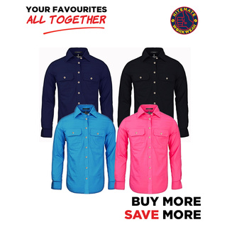 WORKWEAR, SAFETY & CORPORATE CLOTHING SPECIALISTS - Women's Pilbara Open Front L/S Shirt