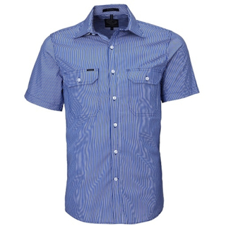 WORKWEAR, SAFETY & CORPORATE CLOTHING SPECIALISTS - Men's Front Flap Dual Pocket, Classic Fit, Short Sleeve Shirt