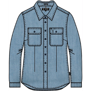 WORKWEAR, SAFETY & CORPORATE CLOTHING SPECIALISTS - Ladies Classic Fit, Denim Shirt Long Sleeve