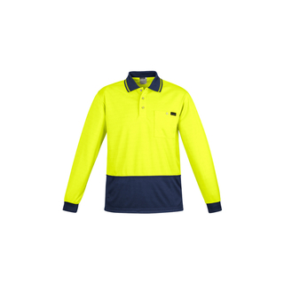 WORKWEAR, SAFETY & CORPORATE CLOTHING SPECIALISTS - Mens Hi Vis Comfort Back L/S Polo
