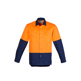 WORKWEAR, SAFETY & CORPORATE CLOTHING SPECIALISTS - Mens Hi Vis Spliced Industrial Shirt