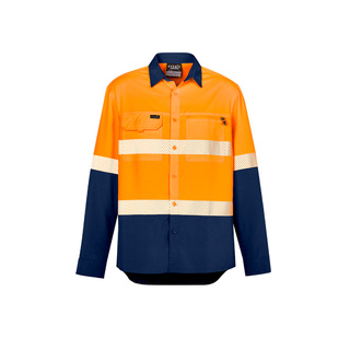 WORKWEAR, SAFETY & CORPORATE CLOTHING SPECIALISTS - Mens Hi Vis Outdoor Segmented Tape L/S Shirt
