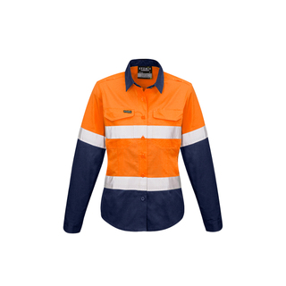 WORKWEAR, SAFETY & CORPORATE CLOTHING SPECIALISTS - Womens Rugged Cooling Hi Vis Taped L/S Shirt