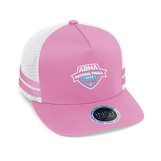 WORKWEAR, SAFETY & CORPORATE CLOTHING SPECIALISTS - INIVI SEAMLESS SIDE AND BACK PANEL POLYCOTTON/MESH - SNAPBACK (Inc Emb Logo CAP - The National finals logo (Blue)