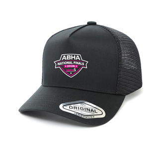 WORKWEAR, SAFETY & CORPORATE CLOTHING SPECIALISTS - A-Frame Seamless Mesh Cap (Inc Emb Logo CAP - The National finals logo (Pink)
