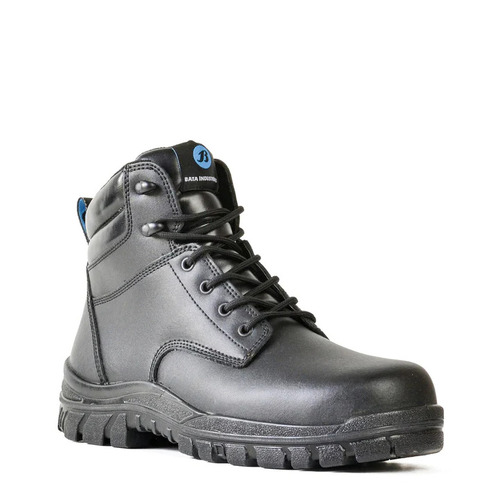 WORKWEAR, SAFETY & CORPORATE CLOTHING SPECIALISTS - Naturals - Saturn - Black Leather Lace Up Safety Boot
