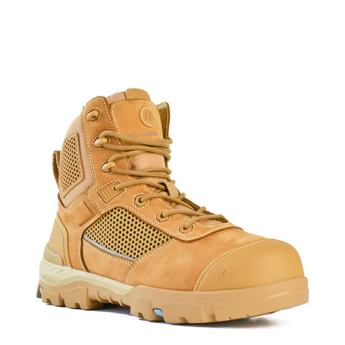 WORKWEAR, SAFETY & CORPORATE CLOTHING SPECIALISTS - Avenger - Super Boot Wheat Nubuck Zip / Lace Safety Boot