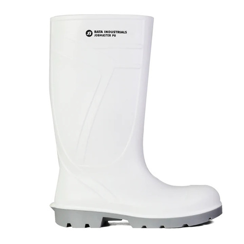 WORKWEAR, SAFETY & CORPORATE CLOTHING SPECIALISTS - Bata 892-11021 Jobmater PU Safety Toe Gumboot White/Grey