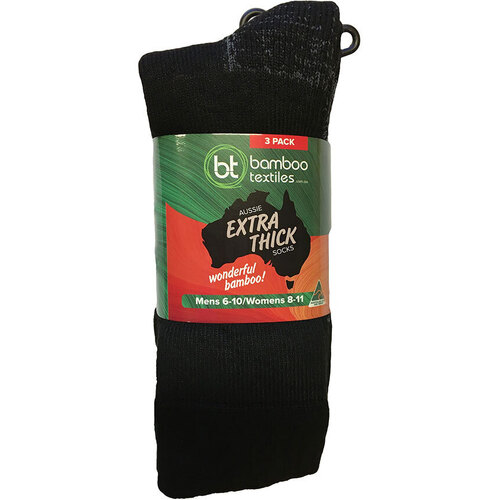 WORKWEAR, SAFETY & CORPORATE CLOTHING SPECIALISTS - Aussie Extra Thick Socks - 3 Pack