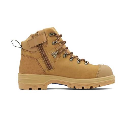 WORKWEAR, SAFETY & CORPORATE CLOTHING SPECIALISTS - 243 - XFOOT TPU - Wheat nubuck water-resistant leather zip side safety boot