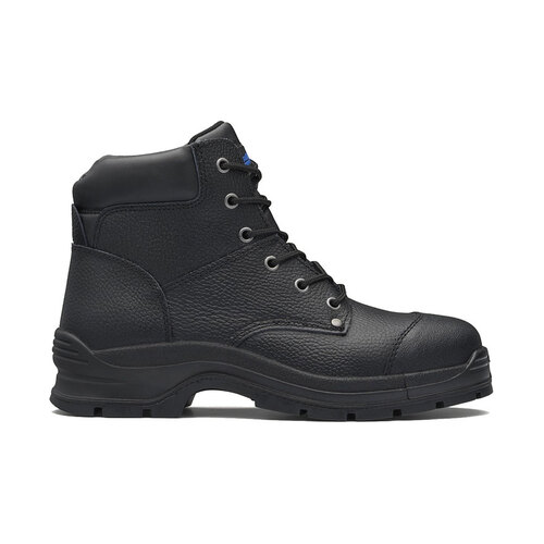 WORKWEAR, SAFETY & CORPORATE CLOTHING SPECIALISTS - 313 - WORKFIT - Black rambler print lace up boot with leather toe protection
