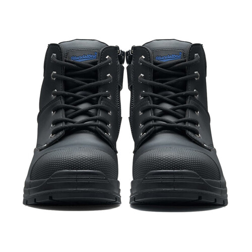 WORKWEAR, SAFETY & CORPORATE CLOTHING SPECIALISTS - Black microfibre zip side ankle safety boot