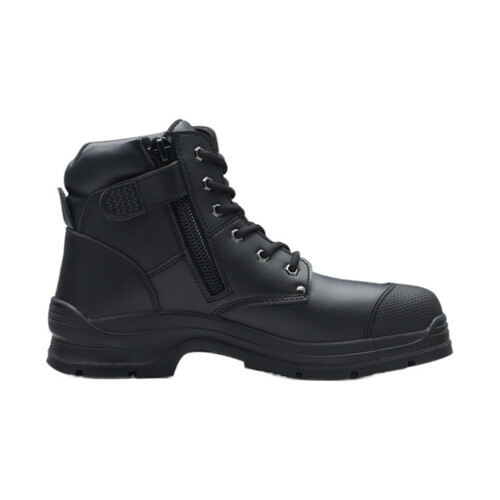 WORKWEAR, SAFETY & CORPORATE CLOTHING SPECIALISTS - 322 - Workfit - Black microfibre zip side ankle safety boot