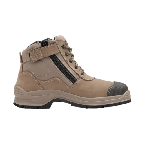 WORKWEAR, SAFETY & CORPORATE CLOTHING SPECIALISTS - 325 - Workfit - Stone nubuck zip side ankle safety hiker