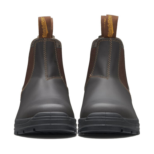 WORKWEAR, SAFETY & CORPORATE CLOTHING SPECIALISTS - Brown waxy leather elastic side boot - v cut