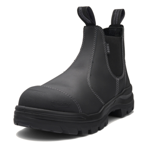 WORKWEAR, SAFETY & CORPORATE CLOTHING SPECIALISTS - RotoFlex Black water-resistant Platinum leather elastic side safety boot