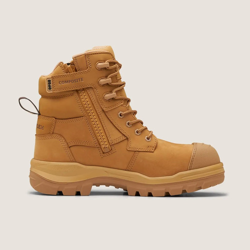 WORKWEAR, SAFETY & CORPORATE CLOTHING SPECIALISTS - 8560 - RotoFlex - Wheat water-resistant nubuck 150mm zip side safety boot