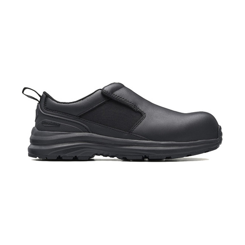 WORKWEAR, SAFETY & CORPORATE CLOTHING SPECIALISTS - 886 - Womens Black water-resistant antistatic leather slip on safety shoe