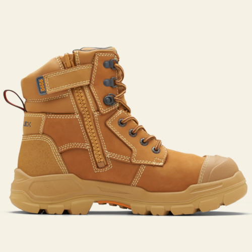 WORKWEAR, SAFETY & CORPORATE CLOTHING SPECIALISTS - 9090 - RotoFlex Wheat water-resistant premium nubuck 150mm penetration-resistant zip sided safety boot