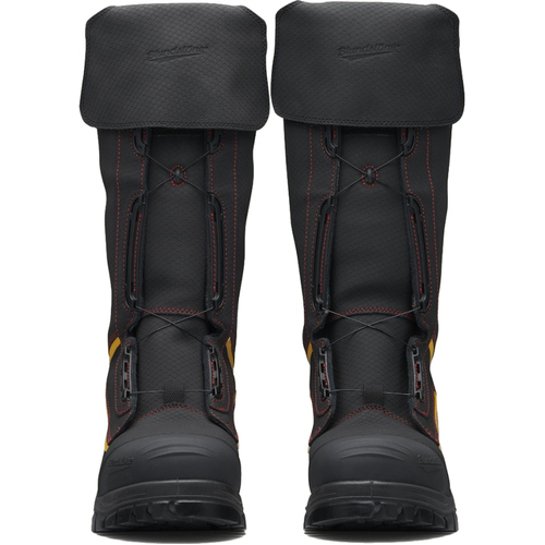 WORKWEAR, SAFETY & CORPORATE CLOTHING SPECIALISTS - Black WATERPROOF safety mining boot, 350mm height.