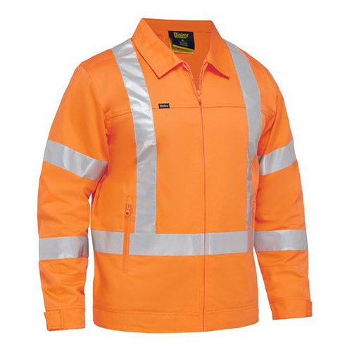 WORKWEAR, SAFETY & CORPORATE CLOTHING SPECIALISTS - X TAPED HI VIS DRILL JACKET WITH LIQUID REPELLENT