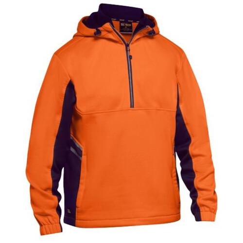 WORKWEAR, SAFETY & CORPORATE CLOTHING SPECIALISTS - HI VIS WATER REPELLENT FLEECE HOODIE