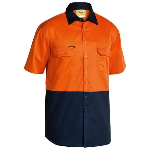 WORKWEAR, SAFETY & CORPORATE CLOTHING SPECIALISTS - Cool Lightweight Hi Vis Drill Shirt - Short Sleeve