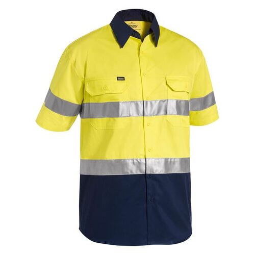 WORKWEAR, SAFETY & CORPORATE CLOTHING SPECIALISTS - 3M TAPED TWO TONE HI VIS COOL LIGHTWEIGHT SHIRT - SHORT SLEEVE