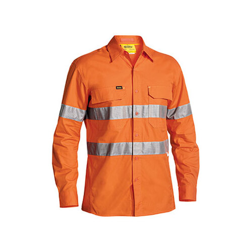 WORKWEAR, SAFETY & CORPORATE CLOTHING SPECIALISTS - 3M Taped X Airflow™ Ripstop Hi Vis Shirt - Long Sleeve - Orange
