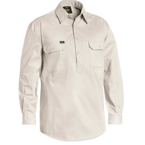 WORKWEAR, SAFETY & CORPORATE CLOTHING SPECIALISTS - Closed Front Cool Lightweight Drill Shirt