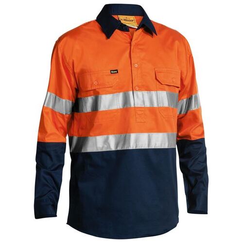 WORKWEAR, SAFETY & CORPORATE CLOTHING SPECIALISTS - 3M Taped Closed Front Cool Lightweight Hi Vis Shirt - Long Sleeve