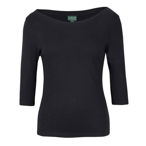 WORKWEAR, SAFETY & CORPORATE CLOTHING SPECIALISTS - C of CLADIES 3/4 SLEEVE BOAT NECK TEE