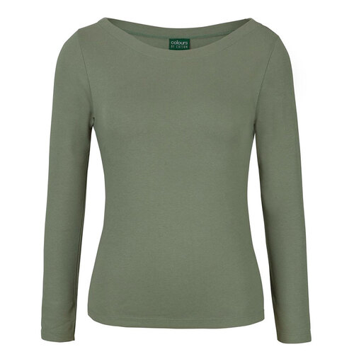 WORKWEAR, SAFETY & CORPORATE CLOTHING SPECIALISTS - C OF C  LADIES L/S BOAT NECK TEE