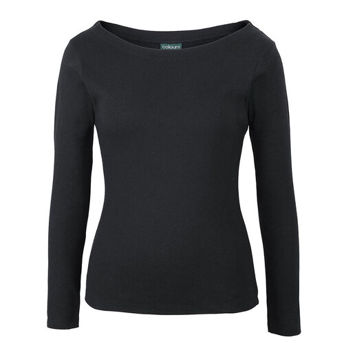 WORKWEAR, SAFETY & CORPORATE CLOTHING SPECIALISTS - C OF C  LADIES L/S BOAT NECK TEE
